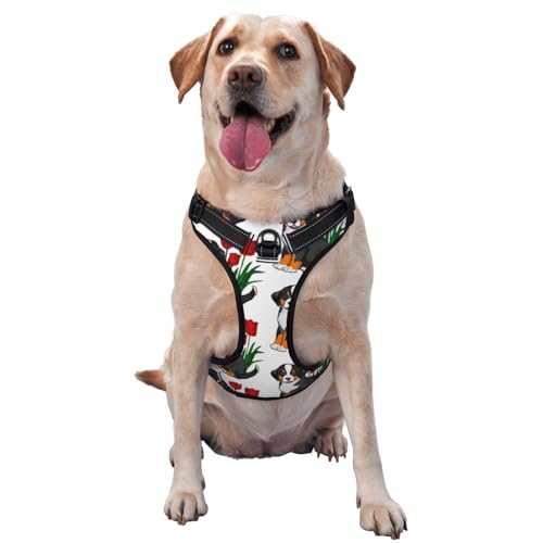 Lustiger Welpe, Haustiergeschirr, Verstellbares reflektierendes Hundegeschirr, Haustierleinenweste,L Lustiger Welpe, Haustiergeschirr, Verstellbares reflektierendes Hundegeschirr, Haustierleinenweste,L von YXDVPALNE