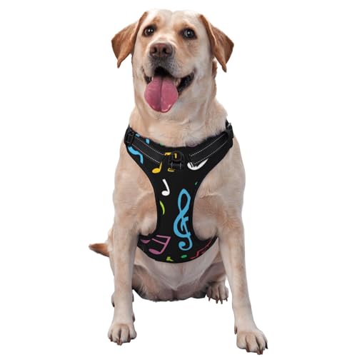 Musik, Haustiergeschirr, Verstellbares reflektierendes Hundegeschirr, Haustierleinenweste,L Musik, Haustiergeschirr, Verstellbares reflektierendes Hundegeschirr, Haustierleinenweste,L von YXDVPALNE