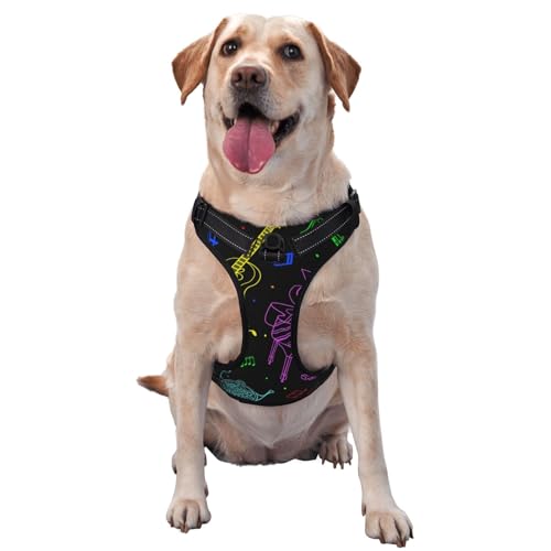 Musikinstrumente Neonfarben, Haustiergeschirr, Verstellbares reflektierendes Hundegeschirr, Haustierleinenweste,L Musikinstrumente Neonfarben, Haustiergeschirr, Verstellbares reflektierendes Hundegeschirr, Haustierleinenweste,L von YXDVPALNE