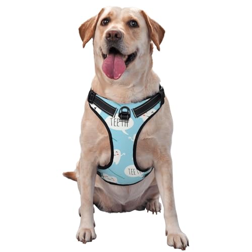 Niedlicher Zahnarzt Dental Hygienist Print Blau, Haustiergeschirr, Verstellbares reflektierendes Hundegeschirr, Haustierleinenweste,L Niedlicher Zahnarzt Dental Hygienist Print Blau, Haustiergeschirr, Verstellbares reflektierendes Hundegeschirr, Haustierleinenweste,L von YXDVPALNE