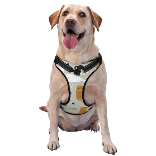 Robben- und Walrossmuster, Haustiergeschirr, Verstellbares reflektierendes Hundegeschirr, Haustierleinenweste,S Robben- und Walrossmuster, Haustiergeschirr, Verstellbares reflektierendes Hundegeschirr, Haustierleinenweste,S von YXDVPALNE