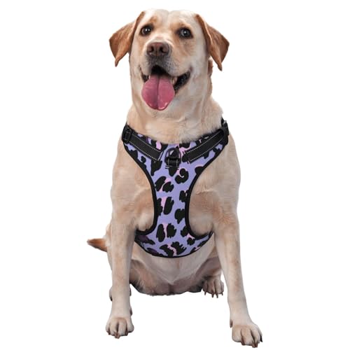 Rosa Lila Leopard, Haustiergeschirr, Verstellbares reflektierendes Hundegeschirr, Haustierleinenweste,S Rosa Lila Leopard, Haustiergeschirr, Verstellbares reflektierendes Hundegeschirr, Haustierleinenweste,S von YXDVPALNE