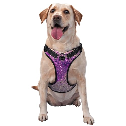 Silber Lila, Haustiergeschirr, Verstellbares reflektierendes Hundegeschirr, Haustierleinenweste,XL Silber Lila, Haustiergeschirr, Verstellbares reflektierendes Hundegeschirr, Haustierleinenweste,XL von YXDVPALNE