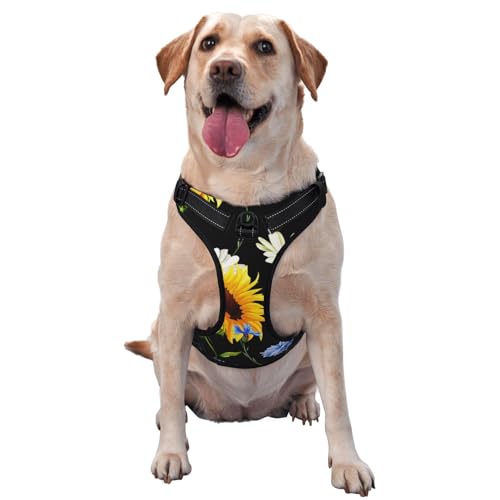 Sonnenblumen Kamille Gedruckt, Haustiergeschirr, Verstellbares reflektierendes Hundegeschirr, Haustierleinenweste,S Sonnenblumen Kamille Gedruckt, Haustiergeschirr, Verstellbares reflektierendes Hundegeschirr, Haustierleinenweste,S von YXDVPALNE