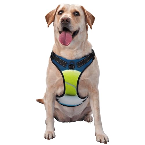 Tennisball-Malerei, Haustiergeschirr, Verstellbares reflektierendes Hundegeschirr, Haustierleinenweste,L Tennisball-Malerei, Haustiergeschirr, Verstellbares reflektierendes Hundegeschirr, Haustierleinenweste,L von YXDVPALNE