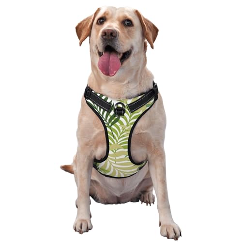 Tropische exotische Palmenblätter, Haustiergeschirr, Verstellbares reflektierendes Hundegeschirr, Haustierleinenweste,XL Tropische exotische Palmenblätter, Haustiergeschirr, Verstellbares reflektierendes Hundegeschirr, Haustierleinenweste,XL von YXDVPALNE