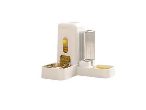 YXH 2-in-1 Automatischer Katzen-Futterspender mit Schwerkraft-Hundefutter und Wasserspender mit Edelstahlnapf, großer Spender für Haustiere, Hunde, Welpen, Kätzchen, Kaninchen. YXH 2-in-1 Automatischer Katzen-Futterspender mit Schwerkraft-Hundefutter und Wasserspender mit Edelstahlnapf, großer Spender für Haustiere, Hunde, Welpen, Kätzchen, Kaninchen. von YXH