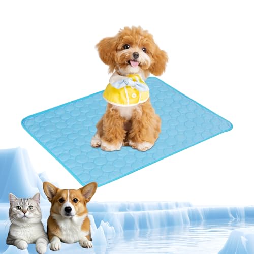 YXHZVON Kühlmatte für Hunde, Haustierbett, Hundematte, selbstkühlendes Kissen, kühlendes Bett, Katze, Cooli-ng Pads, Matratze, blau, langlebig, kühlende Matratze für Katzen, Welpen, Zuhause und Reisen YXHZVON Kühlmatte für Hunde, Haustierbett, Hundematte, selbstkühlendes Kissen, kühlendes Bett, Katze, Cooli-ng Pads, Matratze, blau, langlebig, kühlende Matratze für Katzen, Welpen, Zuhause und Reisen von YXHZVON