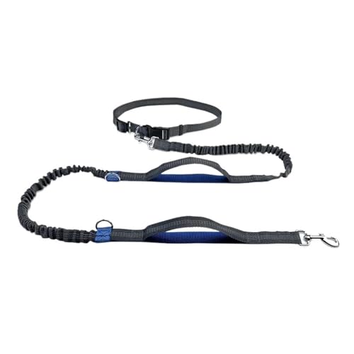 Joggingleine Hunde 1PC Einziehbarer Freisprech-Hundegurt for Laufgürtel Großer Hunde-Traktionsgurt Heimtierbedarf(Blue) von YXINAER