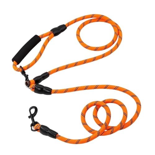 Joggingleine Hunde Freihändige Hundeleinen for Gassigehen, Laufseil, 2,4m lang, verstellbare Doppelleinen, Hundeseile(Orange 1.0x240cm) von YXINAER