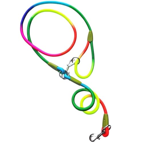 Joggingleine Hunde Freihändiger Hundegürtel, Verstellbarer Doppelgürtel for Gassigehen mit dem Hund, Schultergurt for Hunde, Haustierzubehör(Colorful) von YXINAER