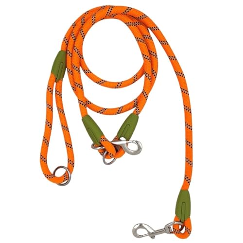 Joggingleine Hunde Freihändiger Hundegürtel, Verstellbarer Doppelgürtel for Gassigehen mit dem Hund, Schultergurt for Hunde, Haustierzubehör(Orange) von YXINAER