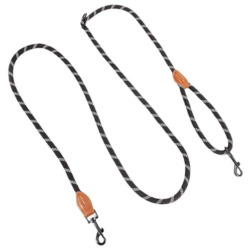 Joggingleine Hunde Hundegurt, Freisprechleinen for Gassigehen, verstellbare Hundekette, multifunktionales Zugseil, 230 cm(Black) von YXINAER