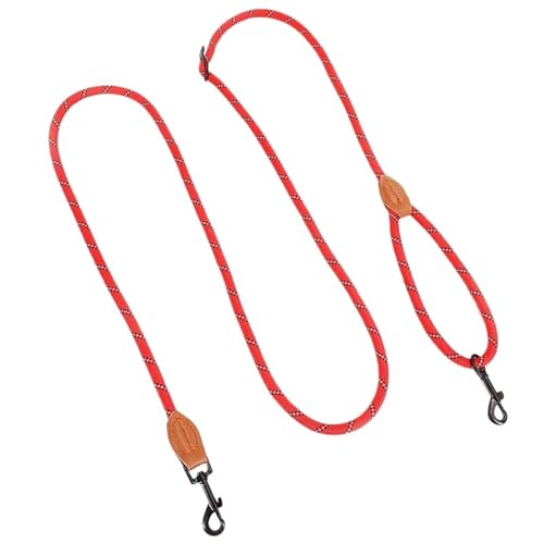 Joggingleine Hunde Hundegurt, Freisprechleinen for Gassigehen, verstellbare Hundekette, multifunktionales Zugseil, 230 cm(Red) von YXINAER