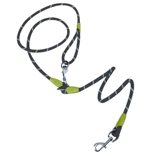 Joggingleine Hunde Nylon-Haustierzubehör Hundekette Zugseilleinen for Laufen Freihändige Seilkette for kleine große Hunde(Black) von YXINAER