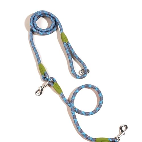 Joggingleine Hunde Nylon-Haustierzubehör Hundekette Zugseilleinen for Laufen Freihändige Seilkette for kleine große Hunde(Blue) von YXINAER