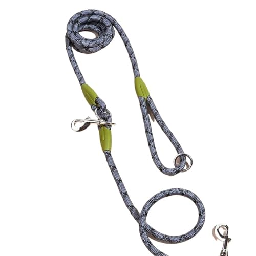 Joggingleine Hunde Nylon-Haustierzubehör Hundekette Zugseilleinen for Laufen Freihändige Seilkette for kleine große Hunde(Grey) von YXINAER