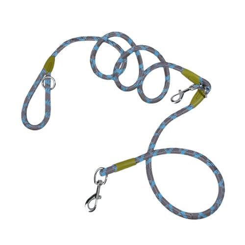 Joggingleine Hunde Nylon-Hundekette, Zugseil, Leine for Laufen, freie Hände, Seilkette for kleine, mittelgroße und große Hunde(Blue,L 1.2x235cm) von YXINAER