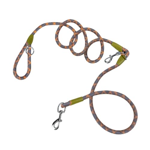 Joggingleine Hunde Nylon-Hundekette, Zugseil, Leine for Laufen, freie Hände, Seilkette for kleine, mittelgroße und große Hunde(Orange,L 1.2x235cm) von YXINAER