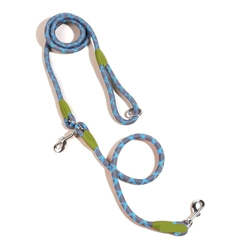 Joggingleine Hunde Nylon-Hundekette, Zugseil, Leinen for Laufen, Gehen mit dem Hund, Seilkette mit freien Händen for kleine und große Hunde(Blue,0.8CM 240CM) von YXINAER