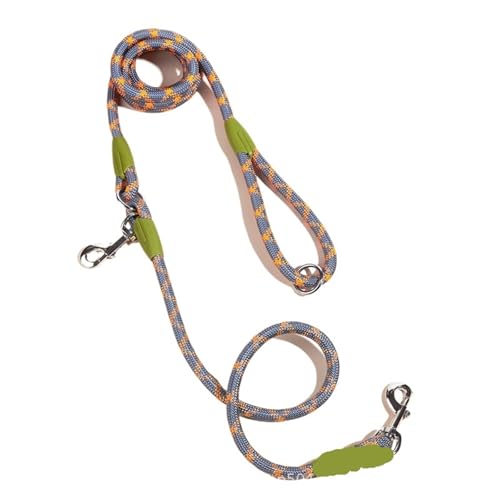Joggingleine Hunde Nylon-Hundekette, Zugseil, Leinen for Laufen, Gehen mit dem Hund, Seilkette mit freien Händen for kleine und große Hunde(Orange,0.8CM 240CM) von YXINAER