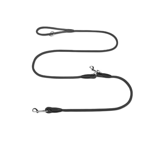 Joggingleine Hunde Nylon-Hundekette, Zugseil, Leinen for Laufen, freie Hände, Seilkette for kleine und große Hunde(Black) von YXINAER