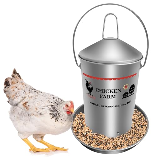 3 kg Edelstahl-Hühnerfutterstation von YXJSTO