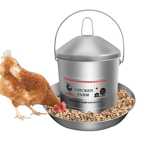 8 kg Edelstahl-Hühnerfutterstation 8 kg Edelstahl-Hühnerfutterstation von YXJSTO