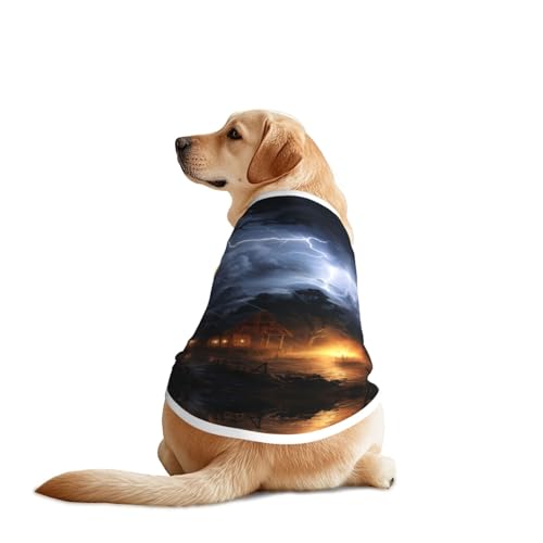 A Night of Lightning and Thunder Hundekleidung – atmungsaktives, weiches Hundekostüm, modische und bequeme T-Shirts für mittelgroße und große Hunde A Night of Lightning and Thunder Hundekleidung – atmungsaktives, weiches Hundekostüm, modische und bequeme T-Shirts für mittelgroße und große Hunde von YXLymxDAMAI