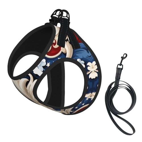 American Style Painting Hundegeschirr - Verstellbares Hundegeschirr mit reflektierendem Design, geeignet für Hunde, Katzen, Wandern und Outdoor-Aktivitäten American Style Painting Hundegeschirr - Verstellbares Hundegeschirr mit reflektierendem Design, geeignet für Hunde, Katzen, Wandern und Outdoor-Aktivitäten von YXLymxDAMAI