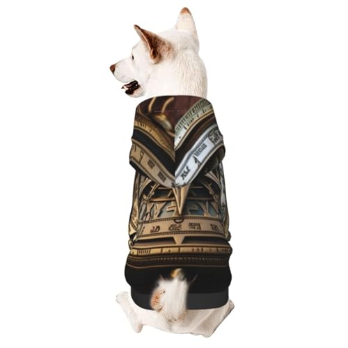 Ancient Compass Haustierkleidung für Hunde, weicher und warmer Hunde-Kapuzenpullover, geeignet für kleine und mittelgroße Hunde und Katzen, Schwarz von YXLymxDAMAI