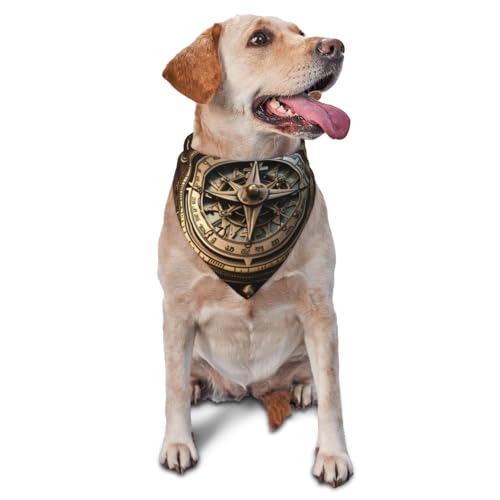Ancient Compass Hundehalstücher – Dreieckstuch für Haustiere, geeignet für kleine bis mittelgroße große Hunde und Katzen Ancient Compass Hundehalstücher – Dreieckstuch für Haustiere, geeignet für kleine bis mittelgroße große Hunde und Katzen von YXLymxDAMAI