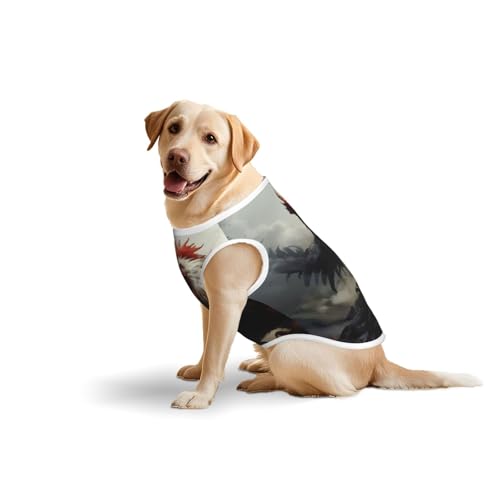 Angry Rooster Haustierkleidung für Hunde – weiche Baumwoll-Hundeweste für mittelgroße und große Hunde für den täglichen Gebrauch und Outdoor-Aktivitäten von YXLymxDAMAI