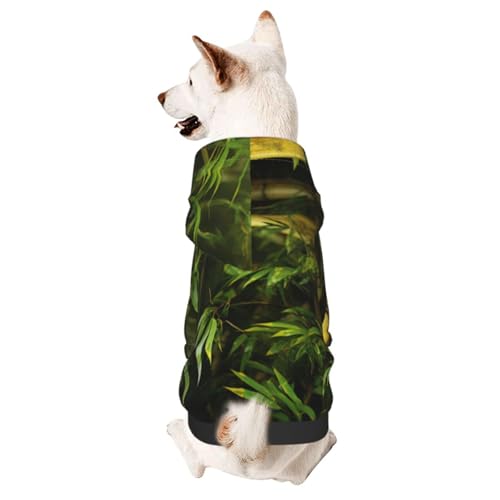 Bambus-Haustierkleidung für Hunde – weicher und warmer Hunde-Kapuzenpullover, geeignet für kleine und mittelgroße Hunde und Katzen, Schwarz von YXLymxDAMAI