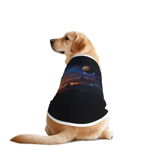 Beautiful Planets Hundekleidung – atmungsaktives, weiches Hundekostüm, modische und bequeme T-Shirts für mittelgroße und große Hunde Beautiful Planets Hundekleidung – atmungsaktives, weiches Hundekostüm, modische und bequeme T-Shirts für mittelgroße und große Hunde von YXLymxDAMAI