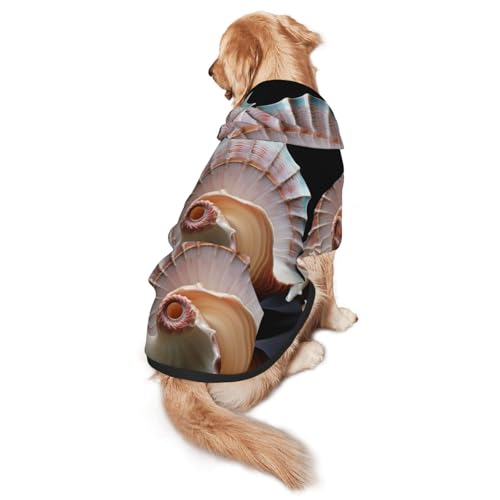 Beautiful Shell Dog Hoodie - Hoodie for Medium and Large Dogs - Pet Winter Coat Black von YXLymxDAMAI