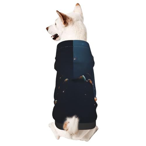 Beautiful Universe Planets Haustierkleidung für Hunde, weicher und warmer Hunde-Kapuzenpullover, geeignet für kleine und mittelgroße Hunde und Katzen, Schwarz Beautiful Universe Planets Haustierkleidung für Hunde, weicher und warmer Hunde-Kapuzenpullover, geeignet für kleine und mittelgroße Hunde und Katzen, Schwarz von YXLymxDAMAI