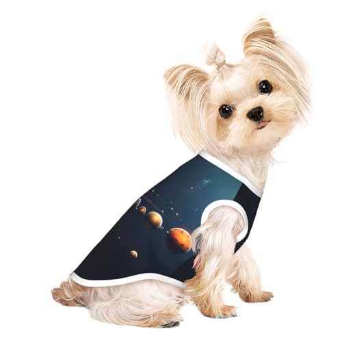 Beautiful Universe Planets Hundeweste – Sommer-Hundebekleidung, niedliche Haustierkleidung für kleine und mittelgroße Hunde Beautiful Universe Planets Hundeweste – Sommer-Hundebekleidung, niedliche Haustierkleidung für kleine und mittelgroße Hunde von YXLymxDAMAI