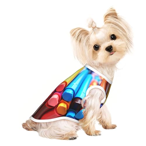 Bunte Buntstifte für Hunde – Sommer-Hundekleidung, niedliche Haustierkleidung für kleine und mittelgroße Hunde von YXLymxDAMAI