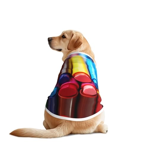 Bunte Buntstifte für Hunde – atmungsaktives, weiches Hundekostüm, modische und bequeme T-Shirts für mittelgroße und große Hunde Bunte Buntstifte für Hunde – atmungsaktives, weiches Hundekostüm, modische und bequeme T-Shirts für mittelgroße und große Hunde von YXLymxDAMAI