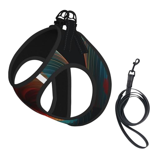 Buntes Vortex-Hundegeschirr, verstellbares Hundegeschirr mit reflektierendem Design, geeignet für Hunde, Katzen, Wandern und Outdoor-Aktivitäten Buntes Vortex-Hundegeschirr, verstellbares Hundegeschirr mit reflektierendem Design, geeignet für Hunde, Katzen, Wandern und Outdoor-Aktivitäten von YXLymxDAMAI