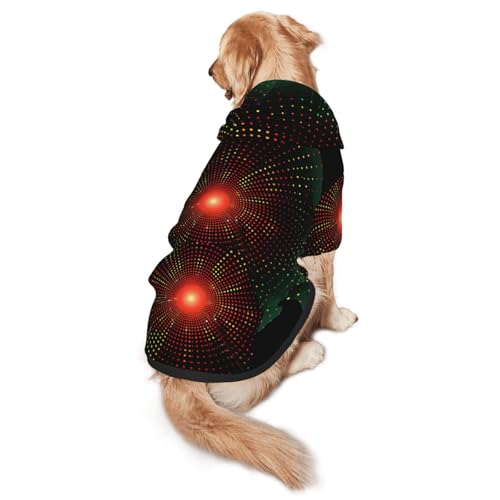 Cool Color Ball Hunde-Kapuzenpullover – Hoodie für mittelgroße und große Hunde – Haustier-Wintermantel, Schwarz von YXLymxDAMAI