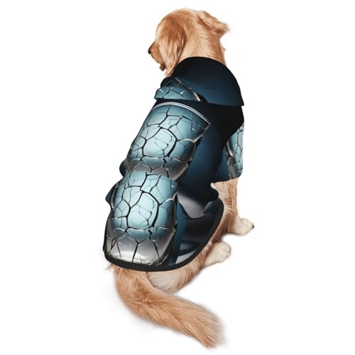 Cracked Cup Hunde-Kapuzenpullover – Hoodie für mittelgroße und große Hunde – Haustier-Wintermantel, Schwarz von YXLymxDAMAI