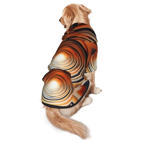 Dizzy Color Circle Hunde-Kapuzenpullover – Kapuzenpullover für mittelgroße und große Hunde – Haustier-Wintermantel, Schwarz von YXLymxDAMAI