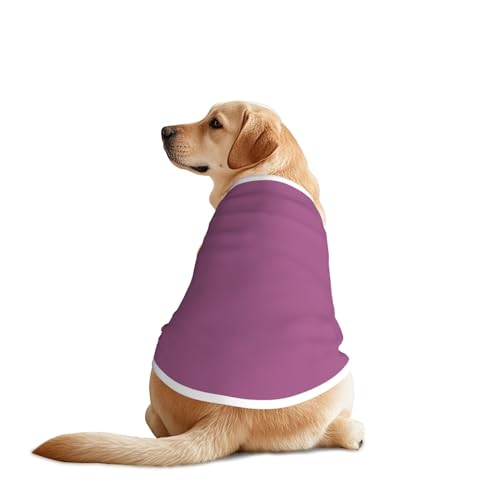 Einfarbige, violette Hundebekleidung – atmungsaktives, weiches Hundekostüm, modische und bequeme T-Shirts für mittelgroße und große Hunde Einfarbige, violette Hundebekleidung – atmungsaktives, weiches Hundekostüm, modische und bequeme T-Shirts für mittelgroße und große Hunde von YXLymxDAMAI
