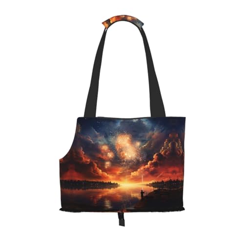 Evening Sky Haustier-Tragetasche, kleine Hunde-Geldbörse, Katzentragetasche, faltbares Design, Reisetasche, Picknick, Outdoor Evening Sky Haustier-Tragetasche, kleine Hunde-Geldbörse, Katzentragetasche, faltbares Design, Reisetasche, Picknick, Outdoor von YXLymxDAMAI
