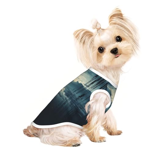 Grauer Himmel Hundeweste, Sommer-Hundebekleidung, niedliche Haustierkleidung für kleine und mittelgroße Hunde Grauer Himmel Hundeweste, Sommer-Hundebekleidung, niedliche Haustierkleidung für kleine und mittelgroße Hunde von YXLymxDAMAI