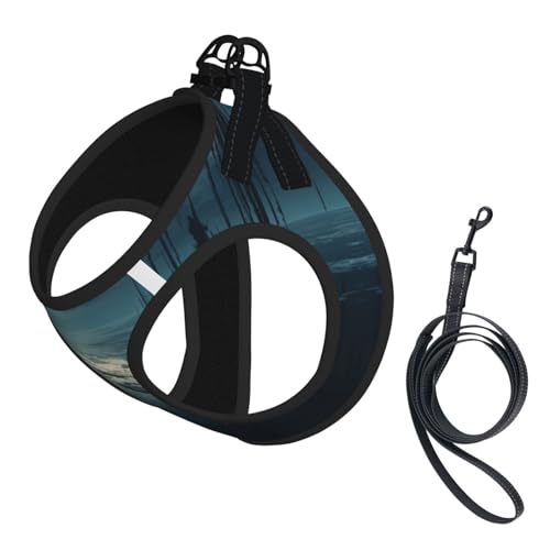 Gray Sky Hundegeschirr, verstellbares Hundegeschirr mit reflektierendem Design, geeignet für Hunde, Katzen, Wandern und Outdoor-Aktivitäten Gray Sky Hundegeschirr, verstellbares Hundegeschirr mit reflektierendem Design, geeignet für Hunde, Katzen, Wandern und Outdoor-Aktivitäten von YXLymxDAMAI