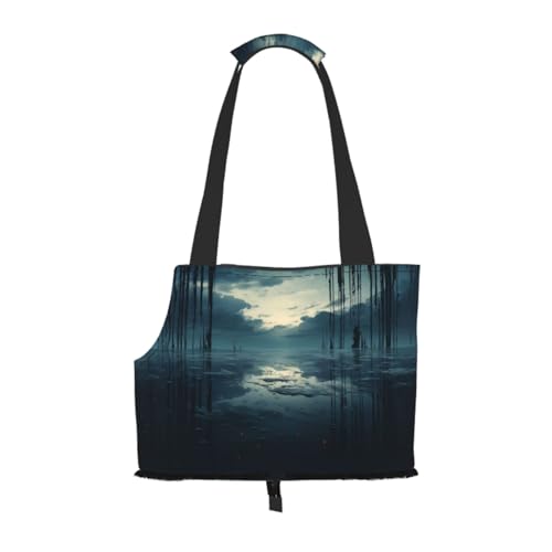 Gray Sky Tragetasche für kleine Hunde, Katzentragetasche, faltbares Design, Reisetasche, Picknick, Outdoor Gray Sky Tragetasche für kleine Hunde, Katzentragetasche, faltbares Design, Reisetasche, Picknick, Outdoor von YXLymxDAMAI