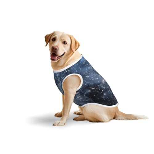 Haustierkleidung für Hunde mit verstreuten Schneeflocken – weiche Baumwoll-Hundeweste für mittelgroße und große Hunde für den täglichen Gebrauch und Outdoor-Aktivitäten von YXLymxDAMAI